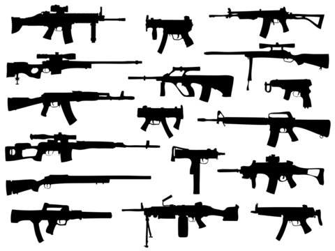 Weapon collection, automatic guns
