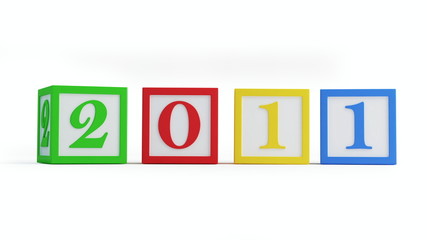 new year's 2011 alphabet blocks