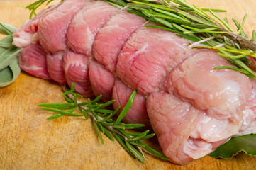 raw veal rolled up- Arrosto di vitello