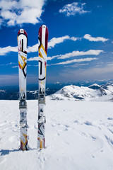Alone ski tour in the Alps