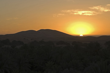 Sunset in the desert