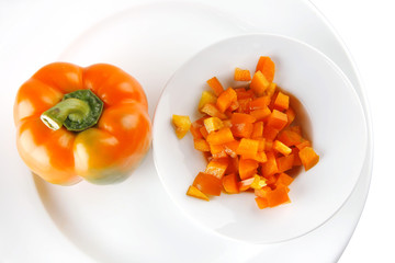raw fresh orange bell