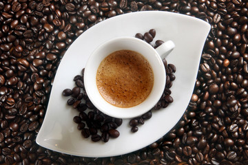 une goutte de café