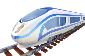 Fototapeta premium High speed train isolated