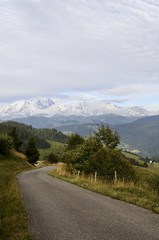 Fototapeta na wymiar En route vers le Mont Blanc