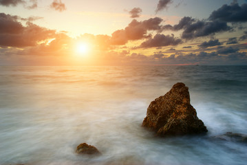 Fototapeta na wymiar Seascape at sunset