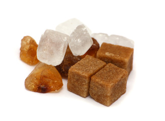 isolated brown and white sugar pile
