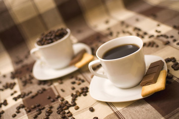 Coffe cups on table