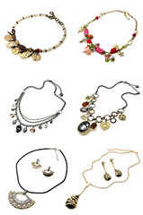 a set of necklaces