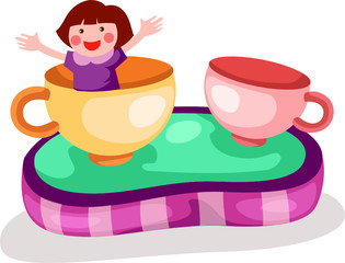 little girl in a cup