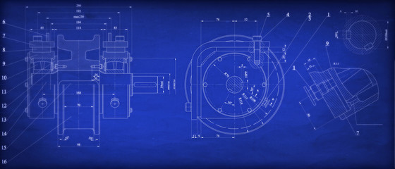 Perfect Old Mechanical Sketch
