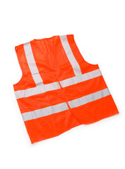 Orange vest isolated on the white background