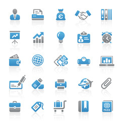 Blue Gray Web  Icons -  Business & Office