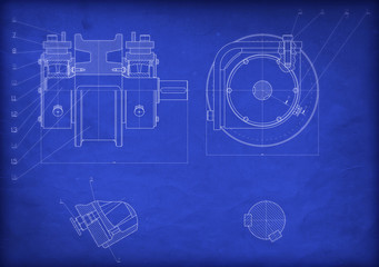 Perfect Old Mechanical Sketch