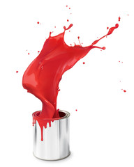 Fototapeta premium red paint splash