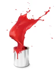 Gordijnen red paint splash © Okea