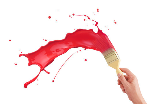 Red Paint Splashing