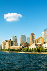 Fototapeta premium New York city panorama with tall skyscrapers