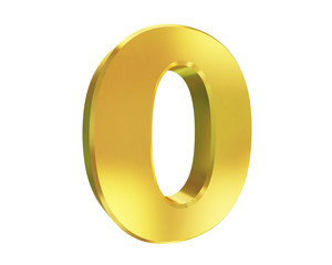 letter O in gold