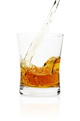 Pouring whiskey in glass