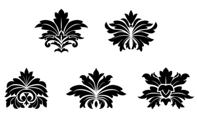 Floral damask patterns