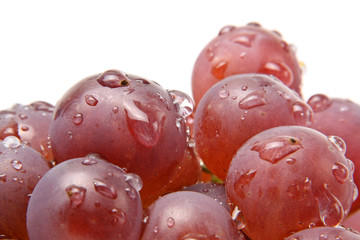 Red grapes with waterdrops