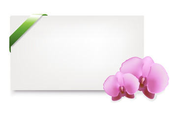 Blank Gift Tag With Orchids