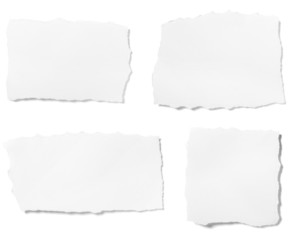 white paper ripped message background