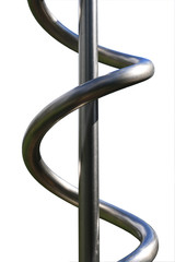 metal rod and a spiral around