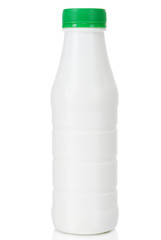 A bottle of kefir isolated on white background
