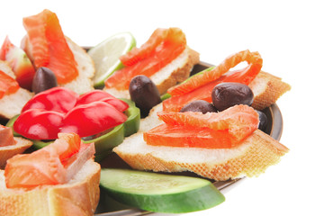 small salmon sandwiches