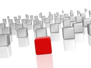 Obraz premium the red leader in the group