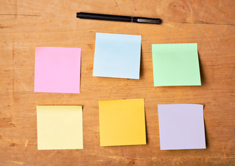 many-coloured sticky paper
