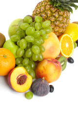 Fruit on a white background
