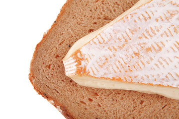 cheese triangle on bread