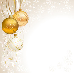 good-looking Christmas backdrop with three balls - 26420696