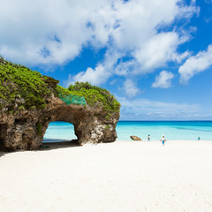 Paradise white sand tropical beach of Okinawa, Japan - 26420854