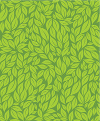 Green leaves seamless pattern - 26421273