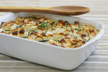 Gratin courgette feta