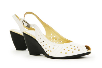 Woman shoes isolated on the white background