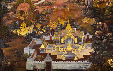 traditional thai style painting