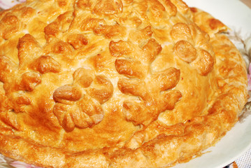 The Fresh bread with ornaments