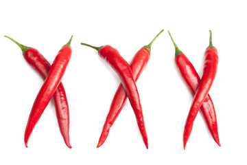 Red chili peppers spelling XXX