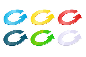 Obraz premium Multicolored vector modern arrows