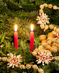 Christmas still life with candles