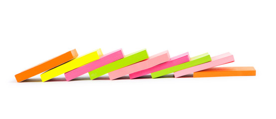 Reminder notes isolated on the white background