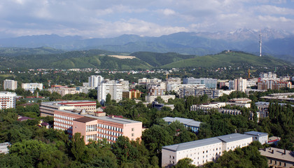Naklejka premium A view of Almaty, Kazakhstan