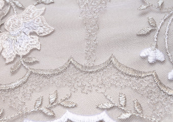 White textile wedding background