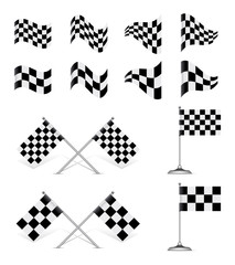 Racing Flags, vector set