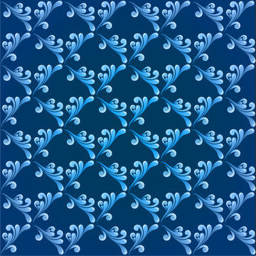 seamless blue wallpaper - ornamental background